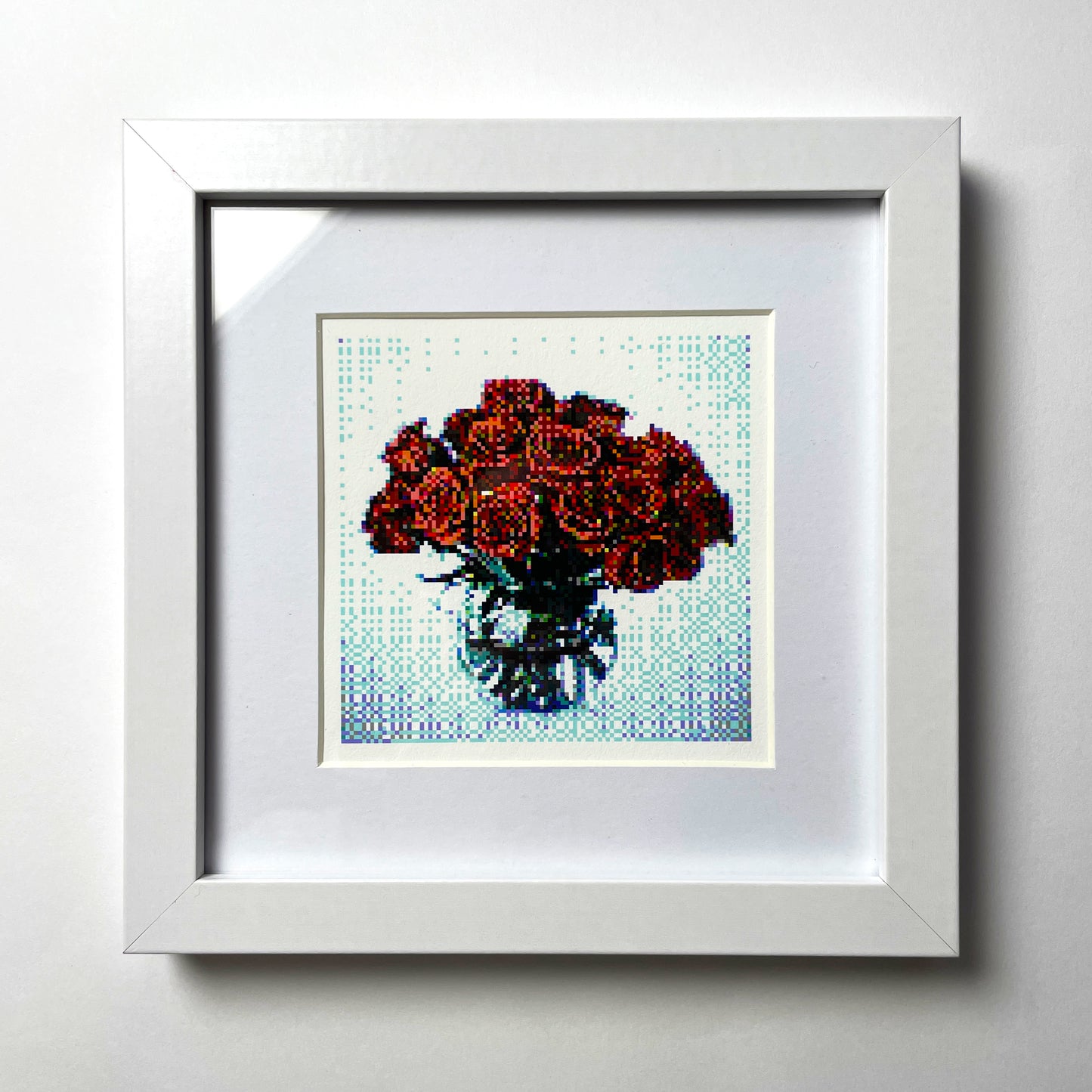 MINI - ROSES ARE RED, PIXELS ARE BLUE - LIMITED GICLÉE PRINT