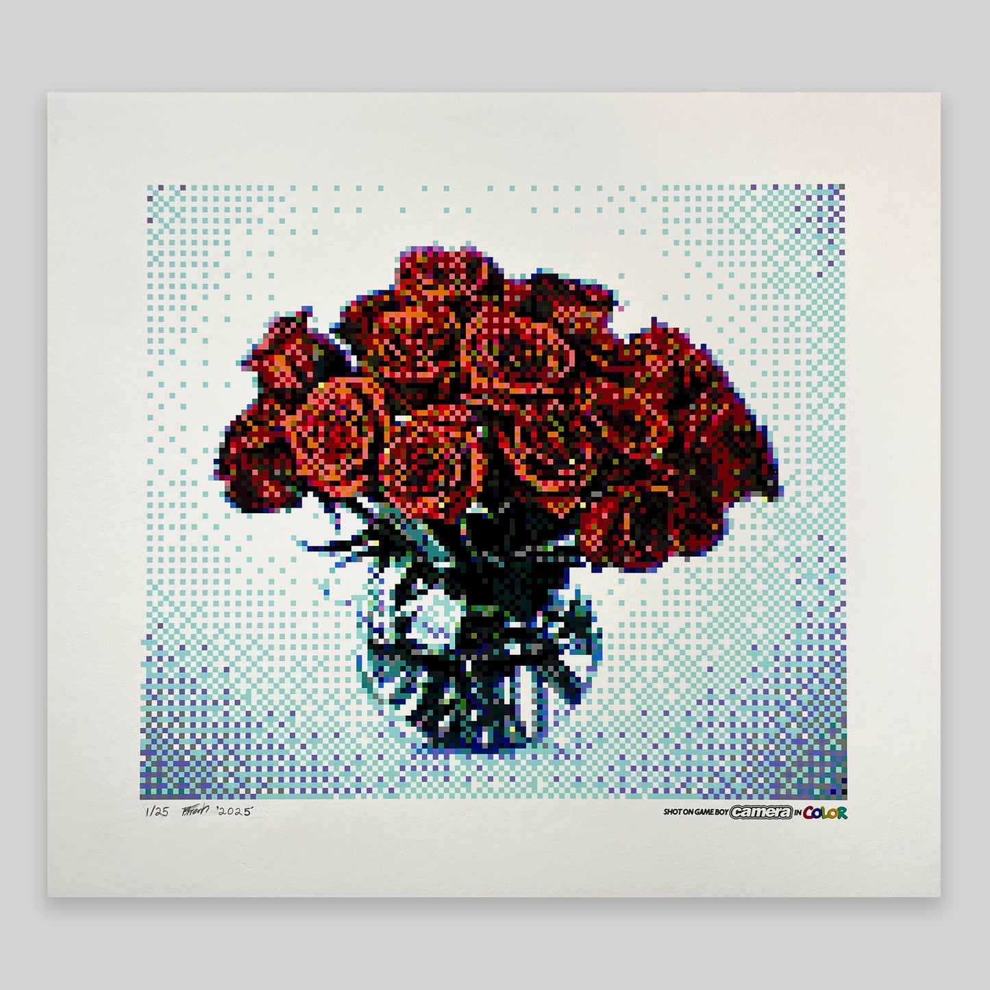 ROSES ARE RED, PIXELS ARE BLUE - LIMITED GICLÉE PRINT (edition of 25)