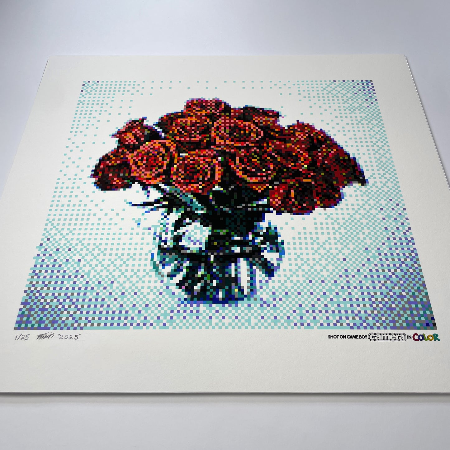 ROSES ARE RED, PIXELS ARE BLUE - LIMITED GICLÉE PRINT (edition of 25)