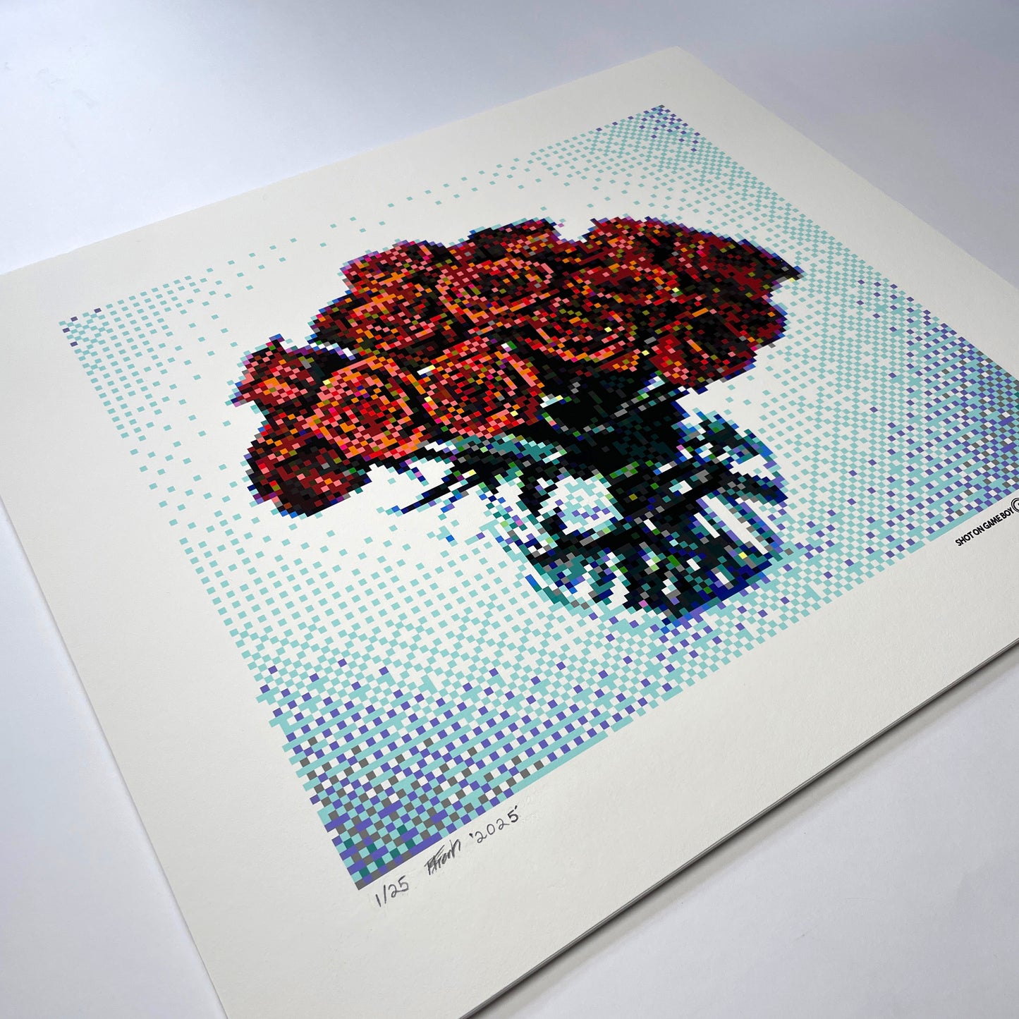 ROSES ARE RED, PIXELS ARE BLUE - LIMITED GICLÉE PRINT (edition of 25)
